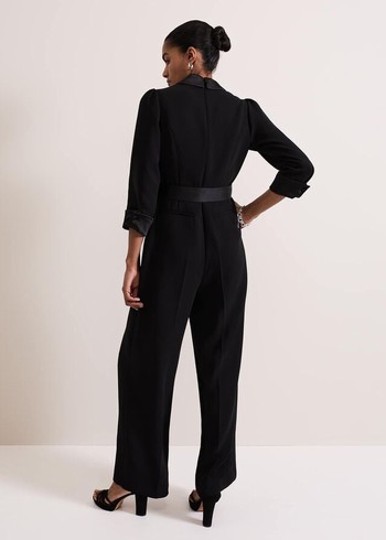 Phase Eight Kylie Tux Jumpsuit Black Australia | RN4352601